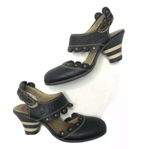 Fly London Girl Leather Mary Jane Pumps Heels